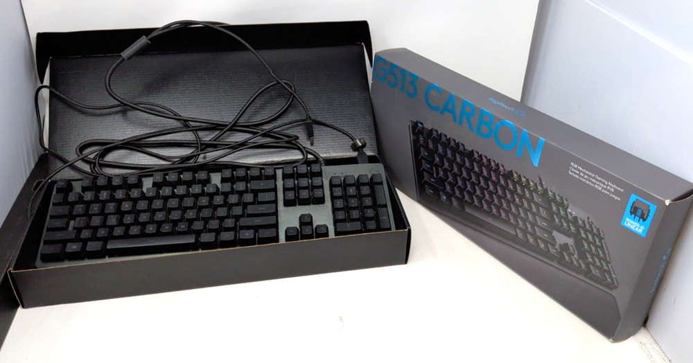 Logitech G513 Carbon Mechanical Gaming Keyboard GX Blue RGB Clicky Wired Tested